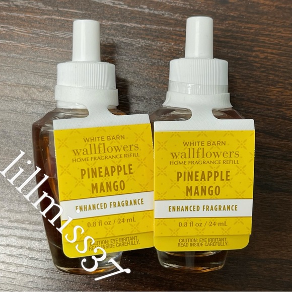 2X PINEAPPLE MANGO Bath & Body Works Wallflower Refill Bulb Bundle - Picture 2 of 4